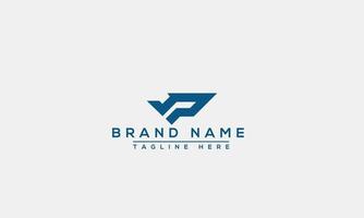 logo ontwerp brief jp logo. elegant modern. vectorsjabloon. vector