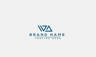 logo ontwerp brief wa. elegant modern. vectorsjabloon. vector