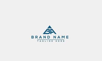 logo ontwerp brief ba. elegant modern. vectorsjabloon. vector