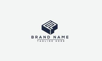 logo ontwerp brief fp. elegant modern. vectorsjabloon. vector