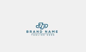 logo ontwerp brief jp. elegant modern. vectorsjabloon. vector