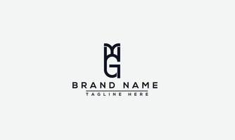 logo ontwerp brief mg. elegant modern. vectorsjabloon. vector