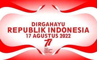 Indonesische onafhankelijkheidsdag achtergrond 17 augustus, met rood en wit kleurontwerp, spandoek, poster vector
