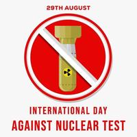 internationale dag tegen nucleaire testillustratie vector