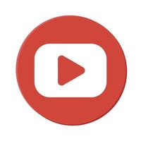 youtube-logo, pictogram, symbool redactionele vectorillustratie vector