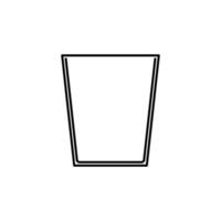 glas of kopje lijn pictogram op witte achtergrond. geïsoleerd, eenvoudig, lijnen, silhouetten en strakke stijl. geschikt voor symbolen, tekens, pictogrammen of logo's vector