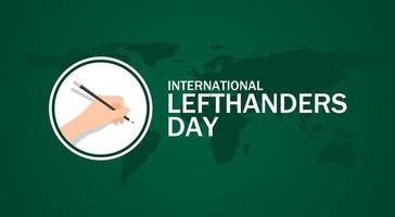 internationale linkshandigen dag vector