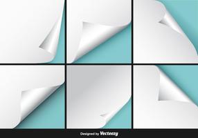 Witte pagina flip vector set