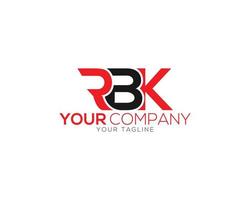 brief rbk logo pictogram ontwerp creatieve concept vectorillustratie. vector