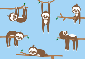 Gratis Sloth Cartoon Vector