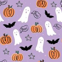 schattig halloween cartoon naadloos patroon vector