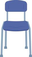 blauwe lege stoel semi egale kleur vector-object. bewerkbare figuur. full-size item op wit. kantoor- en huismeubilair eenvoudige cartoon-stijl illustratie voor web grafisch ontwerp en animatie vector