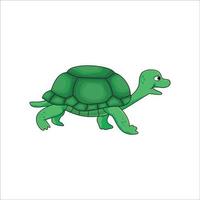 schildpad cartoon vectorillustratie. zee dier teken en symbool. vector