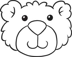 beer dier cartoon doodle kawaii anime kleurplaat schattig illustratie clip art karakter vector