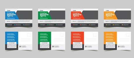 zakelijke professionele zakelijke briefkaart ontwerpsjabloon. zakelijke briefkaart vector ontwerpsjabloon voor het openen van uitnodigingskaart ontwerp, eddm briefkaartsjabloon, uitnodiging ontwerp