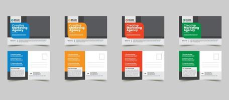 zakelijke professionele zakelijke briefkaart ontwerpsjabloon. zakelijke briefkaart vector ontwerpsjabloon voor het openen van uitnodigingskaart ontwerp, eddm briefkaartsjabloon, uitnodiging ontwerp