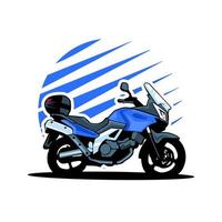 avontuurlijke toerfiets motorfiets vector