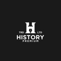 geschiedenis pen vector logo ontwerp