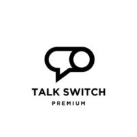 switch talk met bubble chat icoon logo-ontwerp vector