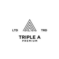 triple a aaa letter logo pictogram ontwerp vector