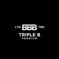 triple b bbb letter logo pictogram ontwerp vector
