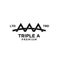 triple a aaa letter logo pictogram ontwerp vector