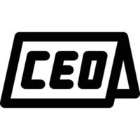 ceo naamplaatje icoon vector