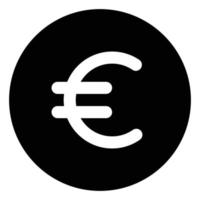 geld thema solide euro stijlicoon vector