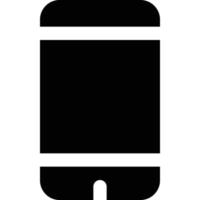 computer en hardware thema solide stijl smartphone icoon vector