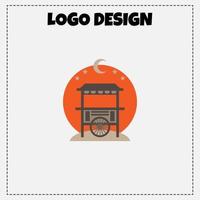 Indonesisch traditioneel voedsel logo vector angkringan mascotte illustratie ontwerp