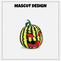 fruit logo vector watermeloen mascotte illustratie ontwerp