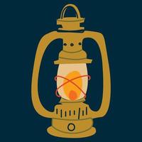 kerosine lamp lite, schattige hygge vectorillustratie vector