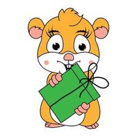 schattige hamster dieren cartoon vector