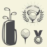 set golfclub vector