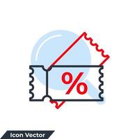 coupon pictogram logo vectorillustratie. kortingsbon symbool sjabloon voor grafische en webdesign collectie vector