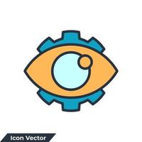 visie pictogram logo vectorillustratie. oog versnelling symbool sjabloon voor grafische en webdesign collectie vector