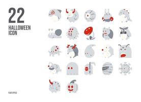 halloween-pictogram in vlakke stijl vector