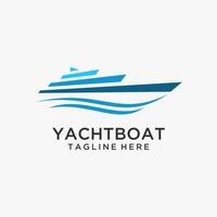 jacht schip logo ontwerp vector