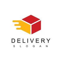 levering logo ontwerpen sjabloon. illustratie van verhuisdooselement voor logistiek, expeditie en vrachtbedrijfslogo vector