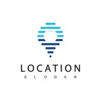 locatie logo sjabloon met gps-symbool vector