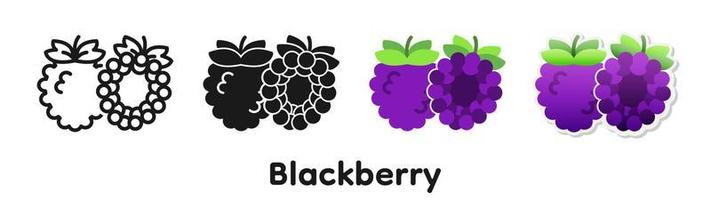 vector icon set van Blackberry.