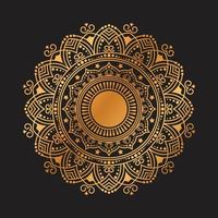 luxe gouden sier mandala vector achtergrondontwerp. decoratieve mandala voor tattoo, mehndi, islamitisch patroon, ornament, kunst, henna, indisch patroon, print, poster, dekking, brochure, flyer, banner