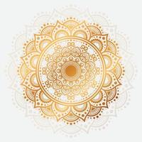 luxe gouden sier mandala vector achtergrondontwerp. decoratieve mandala voor tattoo, mehndi, islamitisch patroon, ornament, kunst, henna, indisch patroon, print, poster, dekking, brochure, flyer, banner