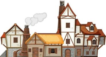 middeleeuws historisch gebouw in cartoonstijl vector