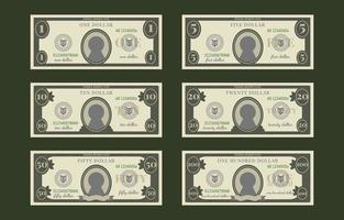 de groene elementen van echt papiergeld vector