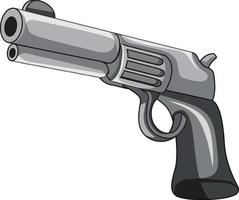 geïsoleerde revolver cartoon op witte achtergrond vector