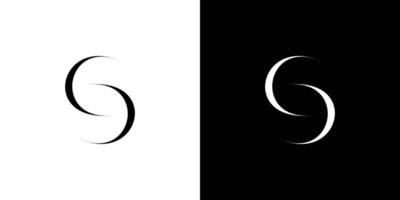 eenvoudig en uniek letter s initialen logo-ontwerp vector