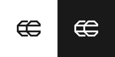 modern en sterk letter ec initialen logo ontwerp vector