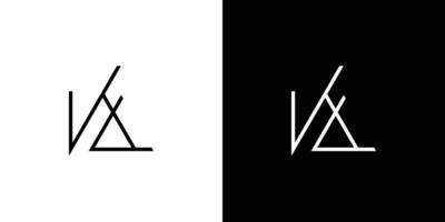uniek en modern ka-initialen logo-ontwerp vector