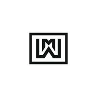 brief wm logo ontwerp. wm logo vector gratis vectorillustratie.